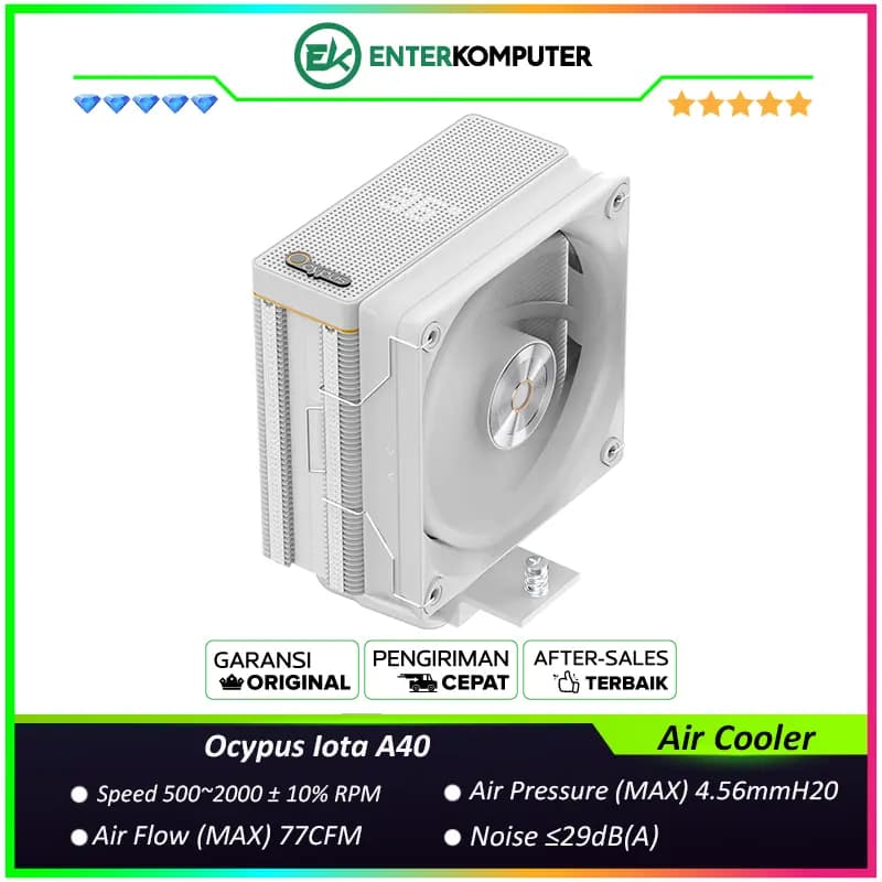 Ocypus Iota A40 White Matrix Digital Display Air Cooler - foto 1
