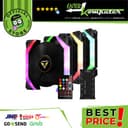 PRIME BUTTERFLY FAN - (3PCS 12CM RAINBOW RGB FAN + Wireless Remote) - foto 1