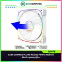 CUBE GAMING CYCLONE Reverse WHITE PWM A-RGB Fan - ARGB Lighting Effect - foto 1