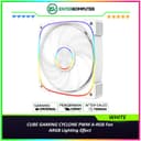 CUBE GAMING CYCLONE WHITE PWM A-RGB Fan - ARGB Lighting Effect - foto 1