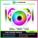 CUBE GAMING MIRROR WHITE 3 in 1 Pack - Infinity Mirror 12CM ARGB PWM FAN - foto 1
