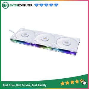 LIAN LI UNI FAN TL120 WHITE Triple Pack with Controller - ART of Cooling Redefined - Dual Zone Lighting Effects - Customisable Fan Speed and Dazzle with Infinity Mirror - foto 1