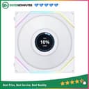 LIAN LI UNI FAN TL LCD120 Reverse Blade WHITE Single Pack with 1.6” LCD SCREEN - Dual Zone Lighting Effects - Empower with Customisable Display & Customisable Fan Speed - Dazzle with Infinity Mirror - foto 1