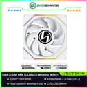 LIAN LI UNI FAN TL120 LCD Wireless WHITE Single Pack with 1.6” LCD SCREEN - Two Light Zones for An Enhanced Visual Experience - Noise-Optimized and Performance-Oriented Fan - 12TLLCD1W1W - foto 1