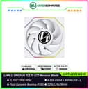 LIAN LI UNI FAN TL120 LCD Reverse Blade Wireless WHITE Single Pack with 1.6” LCD SCREEN - Two Light Zones for An Enhanced Visual Experience - Noise-Optimized and Performance-Oriented Fan - 12RTLLCD1W1W - foto 1