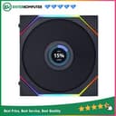 LIAN LI UNI FAN TL LCD140 Reverse Blade BLACK Single Pack with 1.6” LCD SCREEN - Dual Zone Lighting Effects - Empower with Customisable Display & Customisable Fan Speed - Dazzle with Infinity Mirror - foto 1