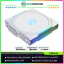 LIAN LI UNI FAN TL140 LCD Wireless WHITE Single Pack with 1.6” LCD SCREEN - Dual Zone Lighting Effects - Empower with Customisable Display & Customisable Fan Speed - Dazzle with Infinity Mirror - 14TLLCD1W1W - foto 1
