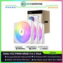 Antec P12 PWM ARGB WHITE 3 in 1 Pack with ARGB & PWM 1-to-3 Splitter Cables - 12CM ARGB PWM FAN - foto 1