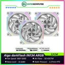 Aigo darkFlash INF34 ARGB White 12CM PWM Fan (3 Fan) - foto 1