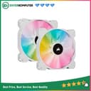 Corsair iCUE SP140 RGB Elite PWM White (Twin Pack) - With Lighting Node CORE - 14CM Fan - foto 1