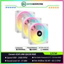 Corsair iCUE LINK QX120 RGB White 120mm PWM PC Fans Starter Kit with iCUE LINK System Hub - foto 1