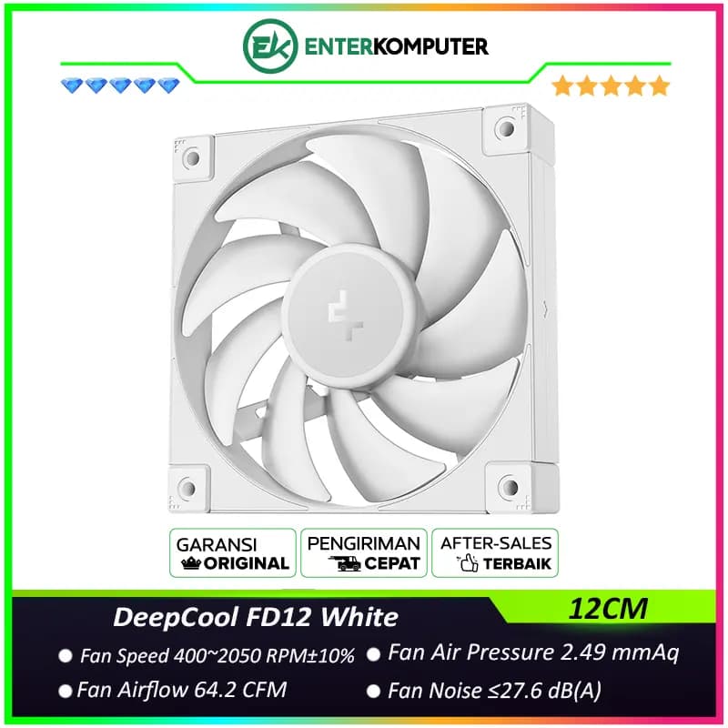 DeepCool FD12 White 12CM PWM Performance Fan - foto 1