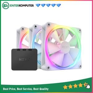 NZXT F120 RGB Triple Pack - Matte White (3 x 120mm RGB Fans & Controller) - foto 1