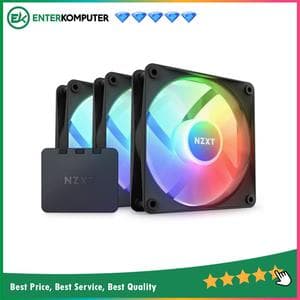 NZXT F120 RGB Core Triple Pack - Matte Black (3 x 120mm Hub-Mounted RGB Fans & Controller) - foto 1