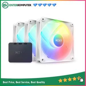 NZXT F120 RGB Core Triple Pack - Matte White (3 x 120mm Hub-Mounted RGB Fans & Controller) - foto 1