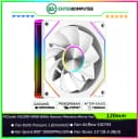 PCCooler FG120R ARGB White Reverse 120MM Low-noise Phantom Mirror Fan - foto 1