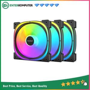PCCooler EF120 ARGB Black - Triple Pack (3Pcs x 120mm Fan) - foto 1