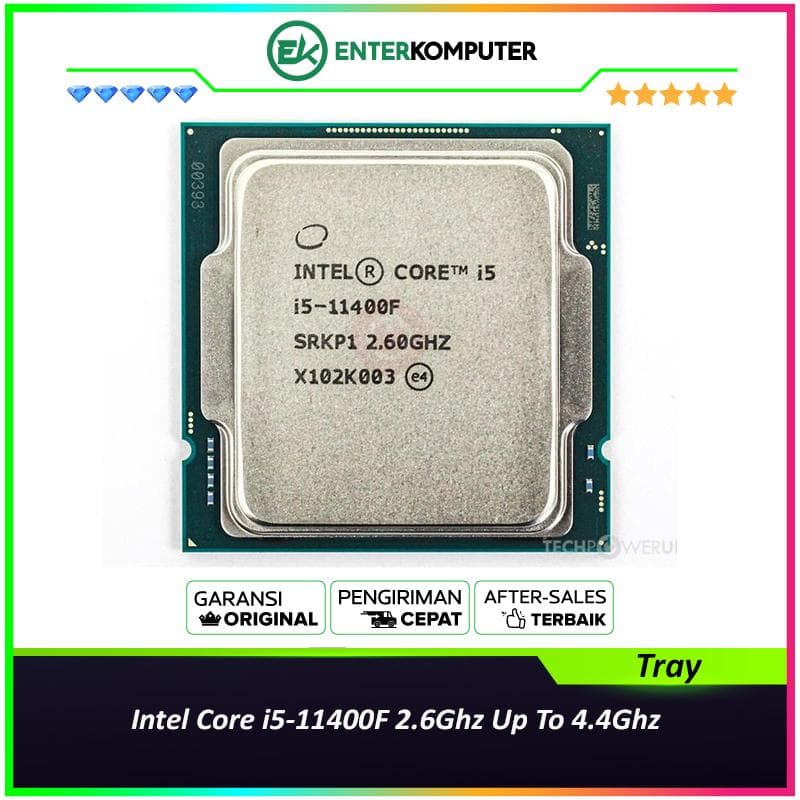 Intel Core i5-11400F 2.6Ghz Up To 4.4Ghz - Cache 12MB [Tray] Socket LGA 1200 - Rocket Lake Series - NEW UNIT - 1 Years Warranty - foto 1