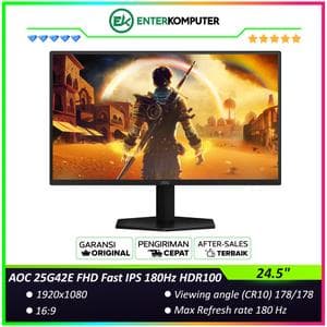 AOC 25G42E 24.5 FHD Fast IPS 180Hz HDR10 Gaming Monitor with Adaptive Sync - foto 1
