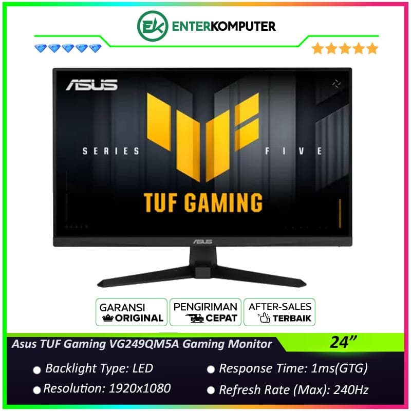 Asus TUF Gaming VG249QM5A 23.8 FHD Fast IPS 240Hz HDR10 Gaming Monitor - foto 1