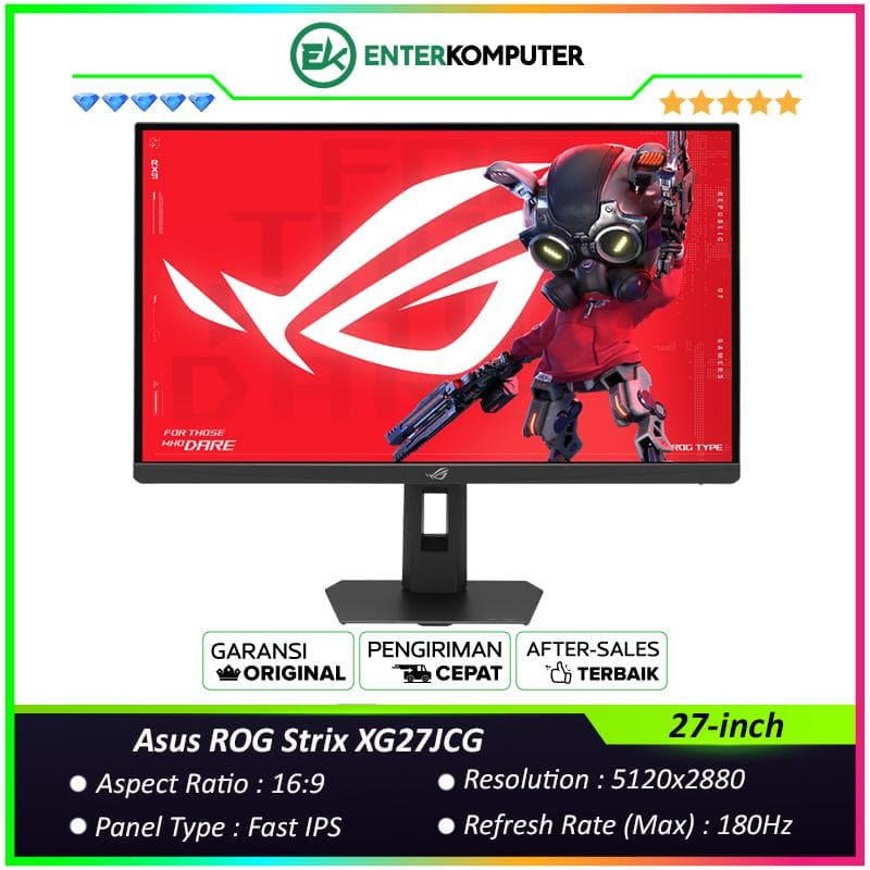 Asus ROG Strix XG27JCG 27-inch 5K Fast IPS 180Hz HDR600 Gaming Monitor - foto 1