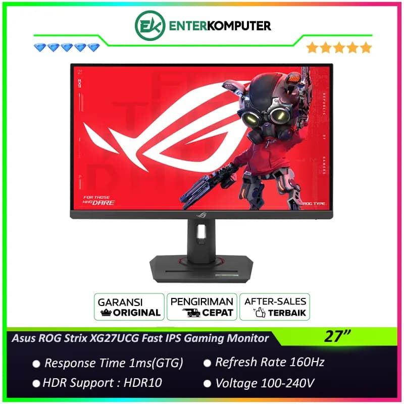 Asus ROG Strix XG27UCG 27 4K UHD Fast IPS 160Hz HDR10 USB-C Gaming Monitor - foto 1