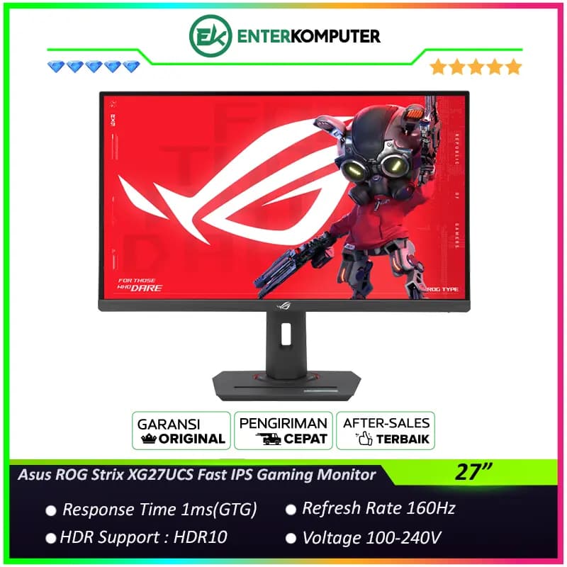 Asus ROG Strix XG27UCS 27 4K UHD Fast IPS 160Hz HDR10 USB-C Gaming Monitor - foto 1