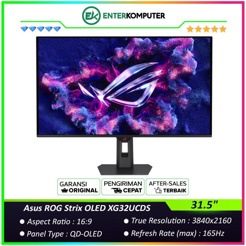 Asus ROG Strix OLED XG32UCDS 31.5 4K UHD QD-OLED 165Hz HDR400 Gaming Monitor - foto 1