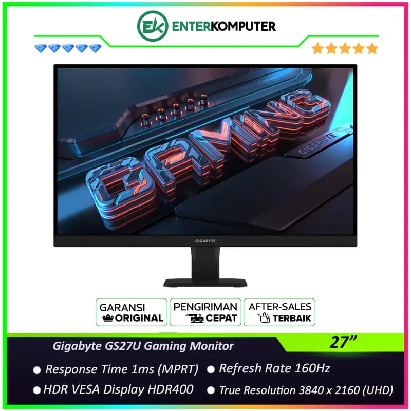 Gigabyte GS27U 27 UHD SS IPS 160Hz HDR400 Gaming Monitor - foto 1