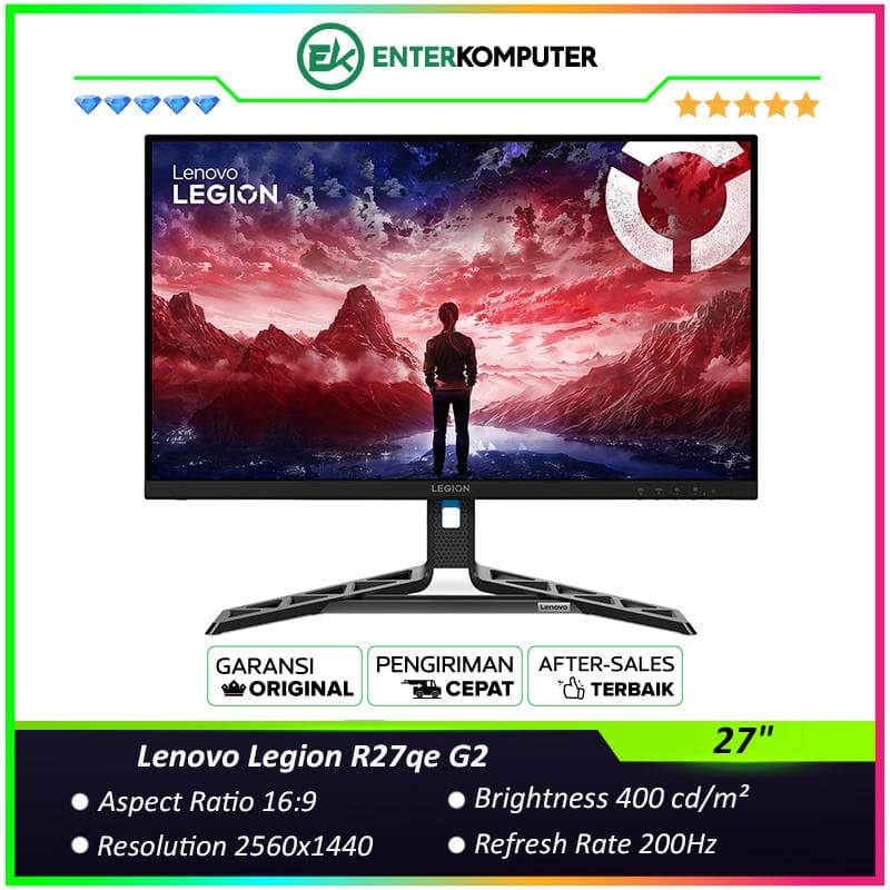 Lenovo Legion R27qe G2 27 QHD IPS 200Hz HDR10 Gaming Monitor - foto 1
