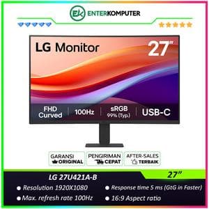 LG 27U421A-B 27 FHD 100Hz Curved Monitor with USB-C - foto 1