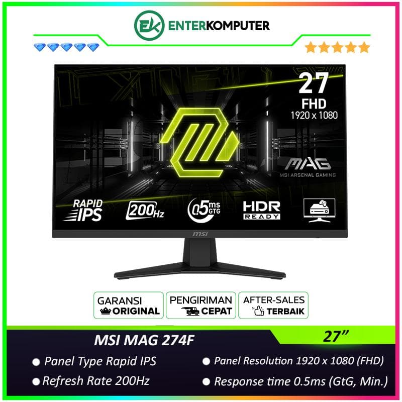 MSI MAG 274F 27 FHD Rapid IPS 200Hz Gaming Monitor - foto 1