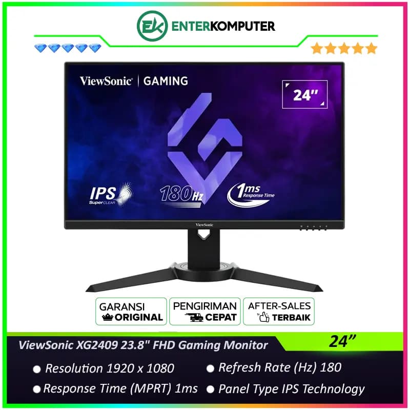 ViewSonic XG2409 23.8 FHD SuperClear IPS HDR10 180Hz Gaming Monitor - foto 1
