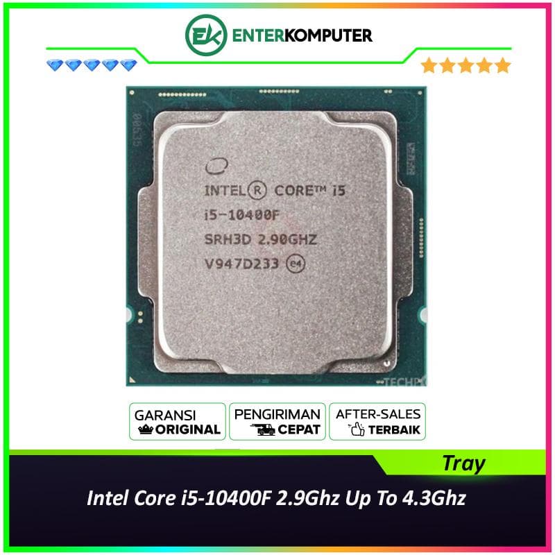 Intel Core i5-10400F 2.9Ghz Up To 4.3Ghz - Cache 12MB [Tray] Socket LGA 1200 - Comet Lake Series - foto 1