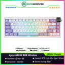 Ajazz AK650 RGB Wireless Mechanical Keyboard with TFT Display Screen & Knob - Flying Fish Switch - White Purple - foto 1