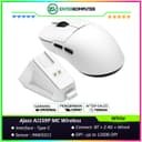 Ajazz AJ159P MC Wireless Gaming Mouse with Charging Base - White - foto 1