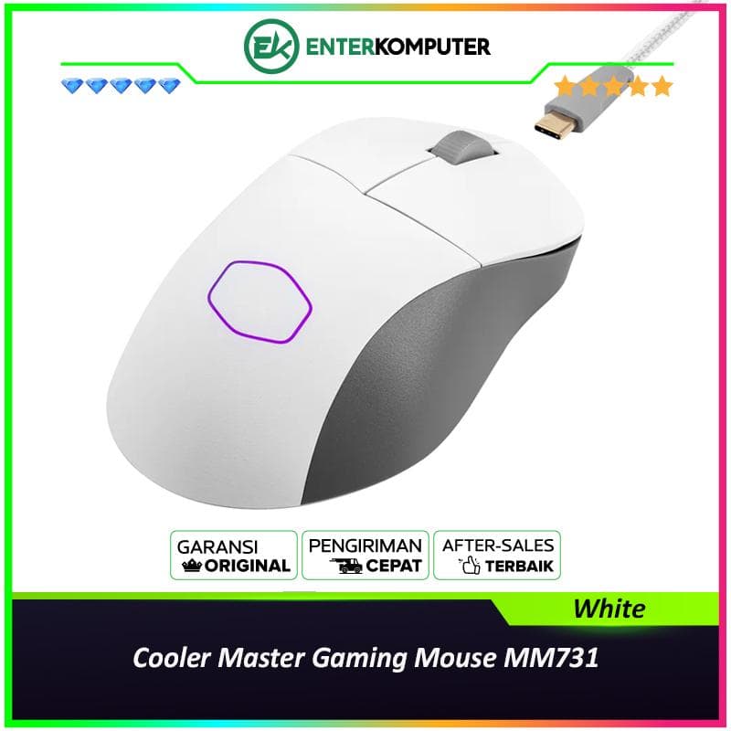 Cooler Master Gaming Mouse MM731 White - foto 1