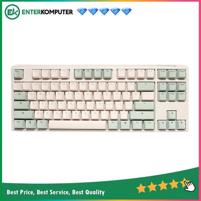 Ducky One 3 TKL Matcha PBT Double-shot Quack Mechanical Gaming Keyboard - Cherry MX Blue - DKON2187-CUSPDMAEGGC1 - foto 1