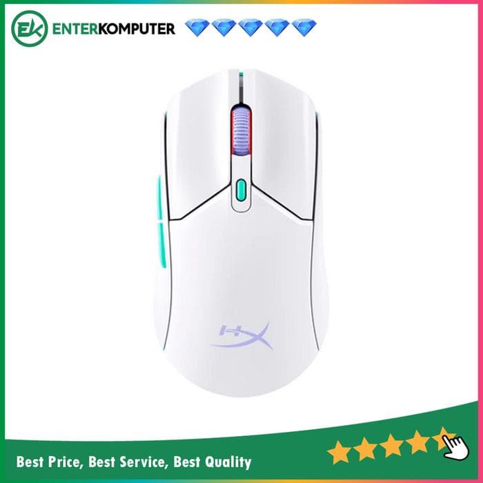 HyperX Pulsefire Haste 2 Core Wireless Gaming Mouse - White - foto 1