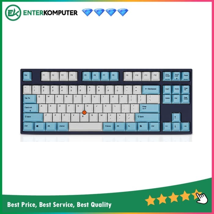 Leopold FC750R PS Stick Point Gray Blue TKL Mechanical Keyboard - Cherry MX Red - FC750RSPR/EWBPS - foto 1