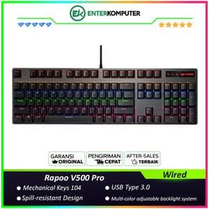Rapoo V500 Pro Backlit Mechanical Gaming Keyboard - foto 1