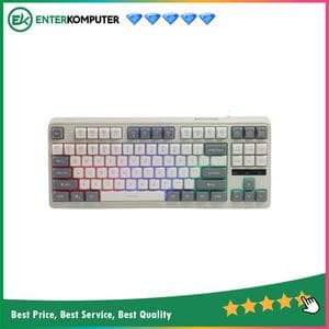Rexus Battlefire K87M Membrane TKL Gaming Keyboard - Cream White - foto 1