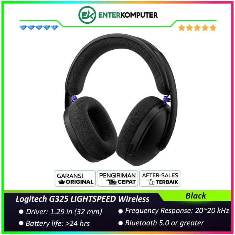 Logitech G325 LIGHTSPEED Wireless Gaming Headset - Black - foto 1