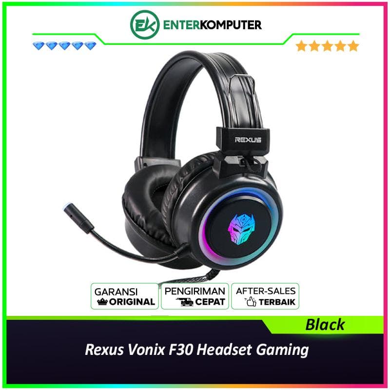 Rexus Vonix F30 Headset Gaming - Black - foto 1
