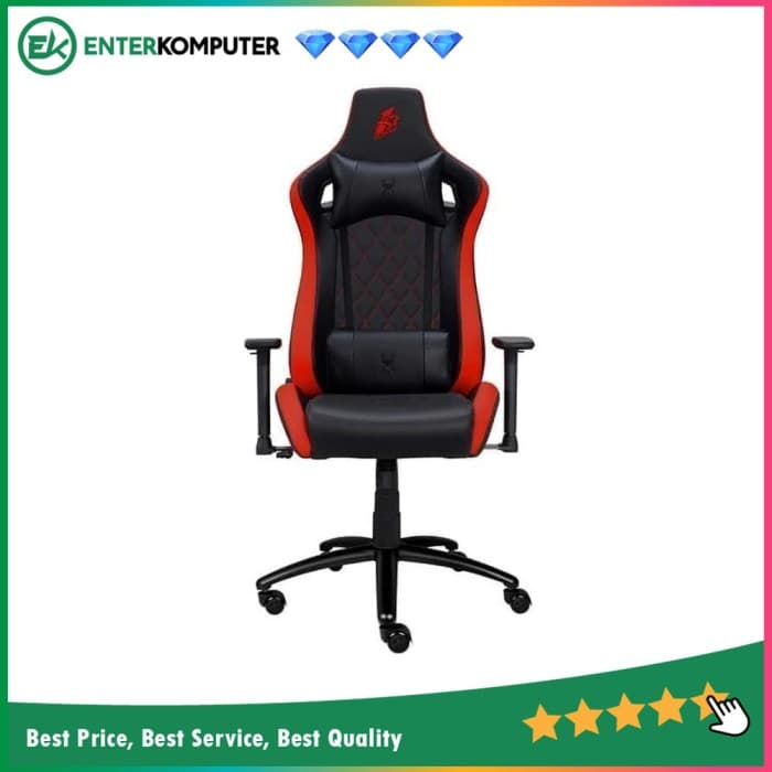 1STPLAYER GAMING CHAIR DK1 - BLACK RED - Comfort - All Steel Skeleton - High Density Molded Foam - foto 1