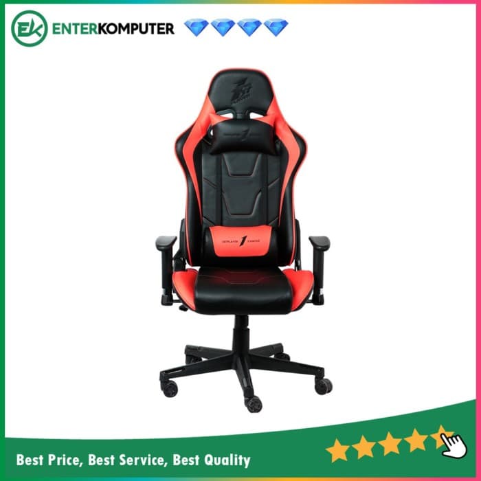 1STPLAYER GAMING CHAIR FK2 - BLACK RED - LUMBAR MASSAGE - Comfort - All Steel Skeleton - High Density Molded Foam - foto 1