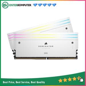 Corsair Dominator Titanium RGB White DDR5 PC52800 6600MHz 32GB (2x16GB) 32-39-39-76 - CMP32GX5M2X6600C32W - foto 1