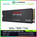 Sandisk Optimus 5100 NVMe SSD 500GB M.2 2280 PCIe 4.0 x4 - SDSP51500GAN - R 6600MB/s & W 5600MB/s - foto 1