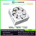 1STPLAYER ACK Series 750W WHITE HA-750BA2 Cybenetics and 80+ Gold Certified with Embossed Cable - Full Modular - ATX3.1 and PCIe 5.1 Ready - Active PFC - 140MM Hydraulic Bearing - Premium Quality Capacitors - 7 Years Warranty - foto 1