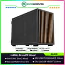 LIAN LI B4-mATX Wood BLACK - Walnut Wood Front - Supports Both Horizontal and Vertical Layouts - USB Type C Included - Free 2Pcs 120mm Slim Fans - foto 1